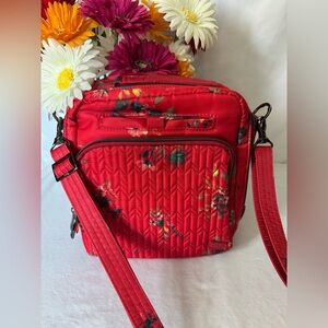 NWOT lug Ranger red floral crossbody